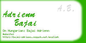 adrienn bajai business card